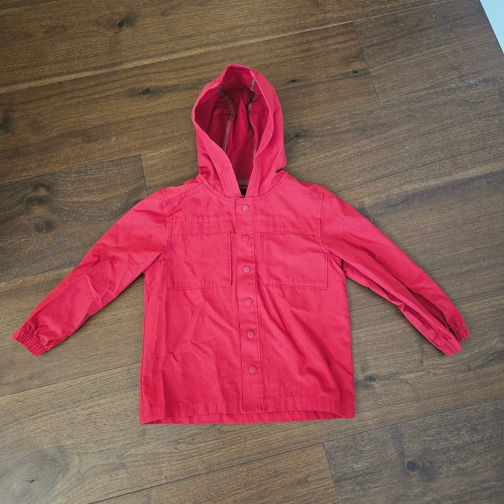 Old Navy Baby Unisex Hooded Hybrid Shacket Jacket Red Size 3T